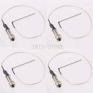 4p 1/4" Brass Mono End Pin Jack Under-Saddle Piezo Pickup for Acoustic Guitar - Picture 1 of 5