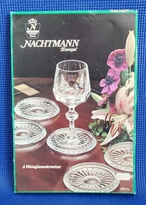 Vintage Nachtmann Europa Set of 6 Wine Glass Coasters ~ Made in Germany - Picture 1 of 5
