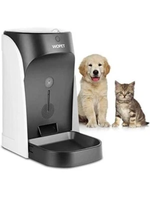 WOpet Pet Feeder Auto Dog Cat Feeder Stainless Steel Bowl,Voice Recording,Timer - Image 1 of 4