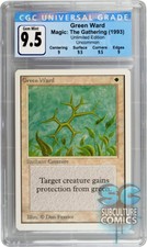 MAGIC: THE GATHERING - GREEN WARD - UNCOMMON - 1993 - CGC 9.5 GEM MINT