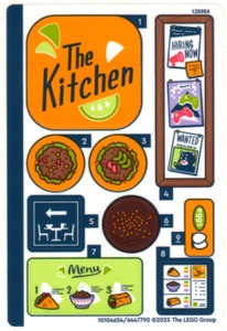 LEGO STICKER SHEET ONLY HEARTLAKE CITY COMMUNITY KITCHEN 41747 from set New - Picture 1 of 1