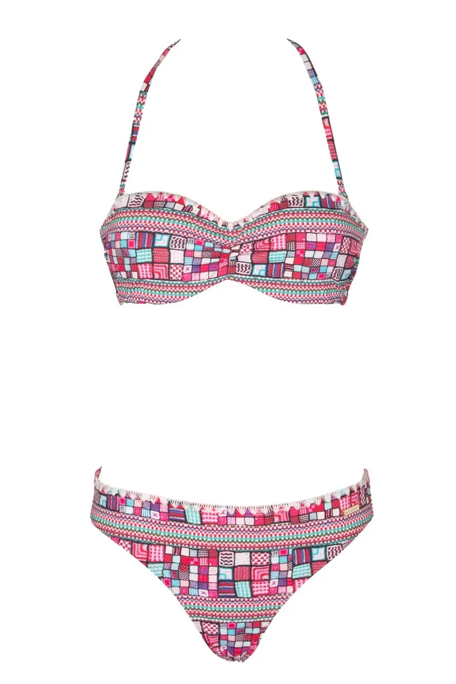 SUNSEEKER Damen Bikini SET Bikini+Hose Bügel Bandeau Gr. 32 34 38 CUP: A - Bild 1 von 1