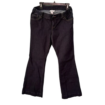 Pantalones de mezclilla Liz Lange Maternity Bootcut azul lavado oscuro. Bajo el vientre. Talla 4 Foto 1 de 4