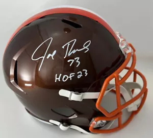 Casco velocità flash firmato Browns JOE THOMAS con HOF JSA - Foto 1 di 1