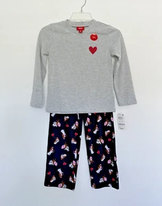 Family PJs Kids Valentine's Day Hound T-Shirt & Pants Set Size S (6/7) - Picture 1 of 4