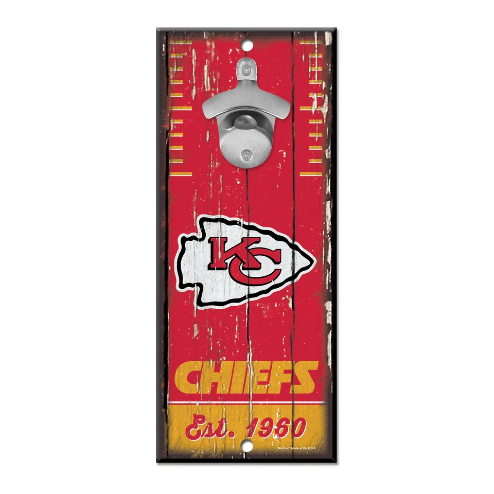 WINCRAFT EST. 1961 NFL Wandflaschenöffner Kansas City Chiefs