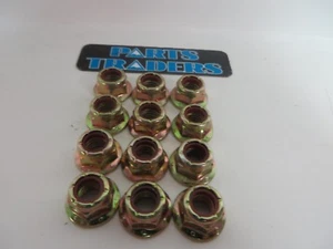 Polaris Nut-Flanged Set Of 12 3/8-16 Snowmobile ATV 500 600 700 800 340 550 400  - Picture 1 of 1