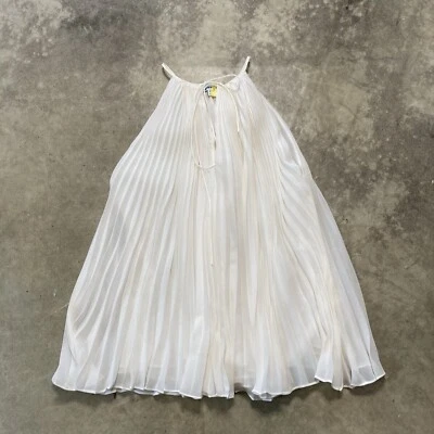 Blusa Elizabeth and James Mujer XS Blanca Plisada Halter Noche Top Foto 1 de 4