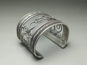 Vintage Ethno gemischte Metalle Silber schöne filigrane einzigartige Armbänder - Bild 1 von 16
