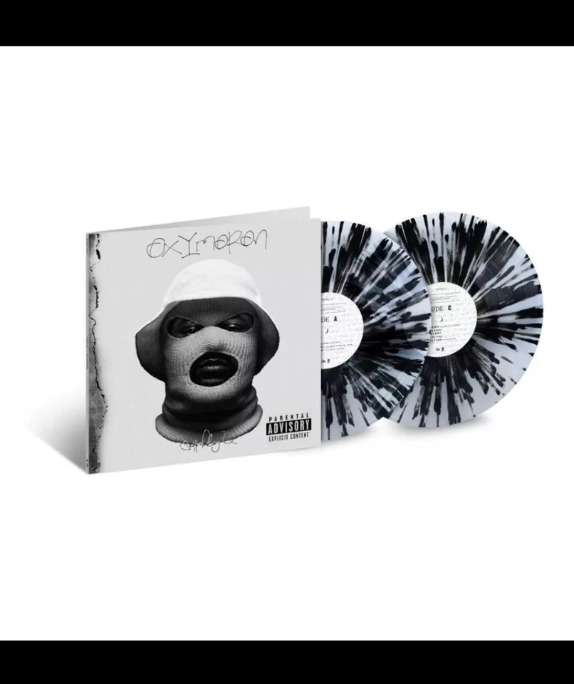 SCHOOLBOY Q | Limited Oxymoron (10th Anniv.) CLEAR & BLACK SPLATTER  - Image 1 of 1