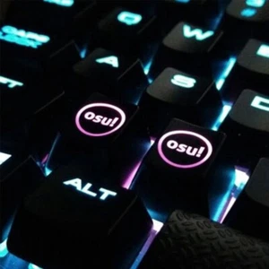 2 szt. Costom Backlight OSU Czarne nasadki na klucze do mechanicznej klawiatury do gier Cherry - Zdjęcie 1 z 4