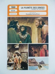 CARTE FICHE CINEMA 1968 LA PLANETE DES SINGES Charlton Heston Roddy Mac Dowall K - Afbeelding 1 van 2
