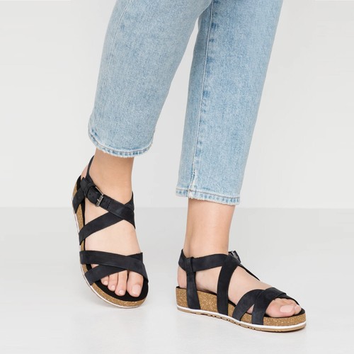 TIMBERLAND SANDALO DONNA MALIBY WAVES ORTOLITE FIBBIA PELLE OLIATA A1MR3