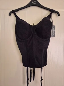 BALLET JUST BE ER38 - U/WIRED P.CUP MULTI/STRAPLESS BASQUE SIZE 32E - FREEPOST! - Picture 1 of 20