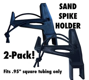 Surf Fishing Sand Spike Holder For Beach Carts .95" Square Tube For Fish N Mate - Picture 1 of 6