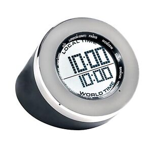 Seth Thomas TBL004102 World Time Multifunction Clock Black/Silver 93576850M