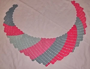 Girls Teens Handmade Crescent Crochet Scarf Shawlette NWOT - Picture 1 of 4