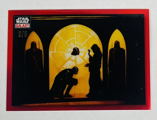 2023 Topps Chrome Star Wars Galaxy Darth Vader Becoming Sith Red Refractor 3/5