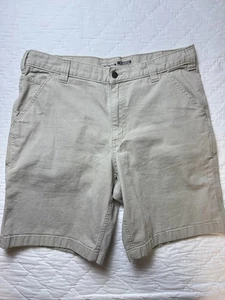 Carhartt Rugged Flex Canvas Work Shorts Mens Khaki Beige Relaxed Fit Size 36 - Picture 1 of 7
