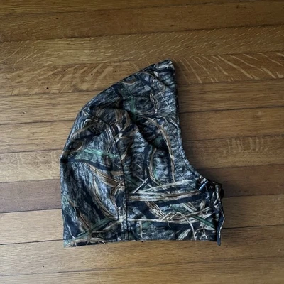 Mossy Oak Break Up Infinity Hood Mens Hat Brim Camo Adjustable Lined Hunting EUC - Image 1 of 4