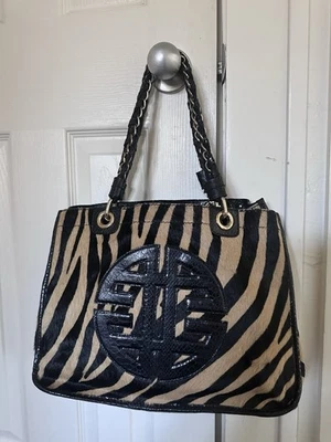 Antonio Melani Handbag with Calf Hair Animal Print, Zebra Design, Chain Straps - Image 1 of 4