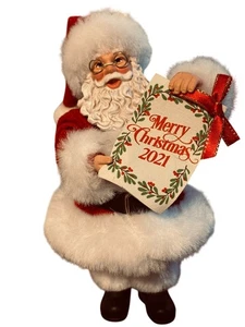Possible Dreams Santa Ornaments Clothtique 6 in. Merry Christmas 2021 - Picture 1 of 2