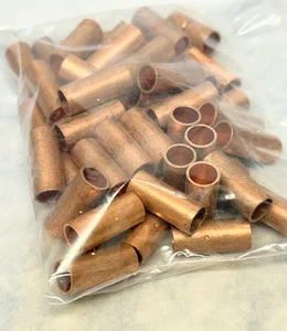 50 Stk. Gerade Kupfer Kupplung Fittinge, 1/4 Zoll ID Schweißen Schweiß Union HVAC - Bild 1 von 3