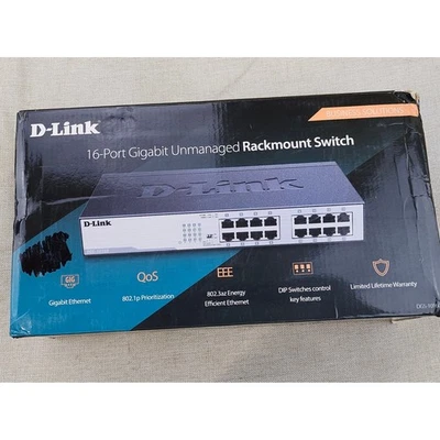D Link 16 Port Gigabit Unmanaged Rackmount Network Switch DGS1016D - Image 1 of 4