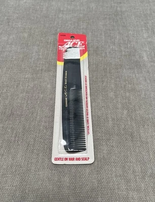 Peine de goma dura As genuino vintage 7" negro AA028 EE. UU. nuevo sellado stock antiguo Foto 1 de 4