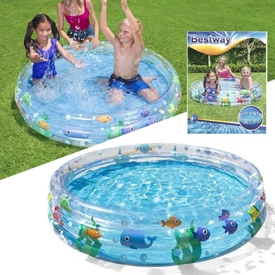 Planschbecken Deep Dive 152x30cm Schwimmbecken | Süßer Kinderpool mit Muster  - Bild 1 von 4