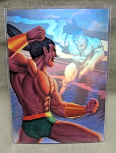 1995 FLAIR MARVEL ANNUAL HOLOBLAST NAMOR VS. LLYRON CHASE CARD # 11 NM/M Fleer - Picture 1 of 2