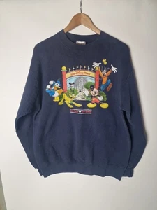 Vintage 90'S Four Parks One World Character Sweatshirt USA size M - Picture 1 of 7