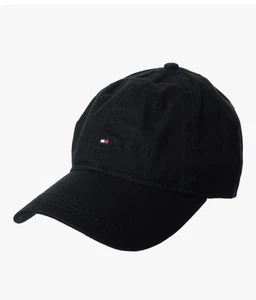 TOMMY HILFIGER DAD MÜTZE LOGO FLAG CAP SCHWARZ One Size verstellbar Baumwolle - Bild 1 von 5