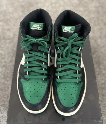  Air Jordan 1 Retro Alto OG Verde Pino 2018 555088-302 Blanco Negro Puntera Talla 10.5 Foto 1 de 4