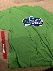 Seattle Seahawks Sga Century Link Field Toyota Fan Deck Action Green XL T-shirt - Picture 1 of 2