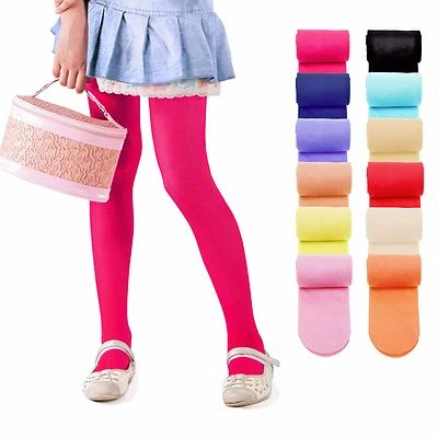 KIDS FASHION Girls Plain MICROFIBER Semi-Opaque TIGHTS 40 Denier