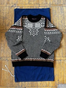 Vintage Devold Sweater Men's LARGE Pure New Wool Nordic Knit Nordic Norwegian - Picture 1 of 8