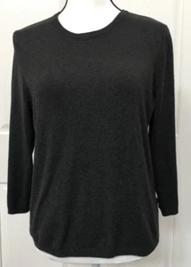 Philosophy by Republic Mujer XL Gris Cuello Redondo Camisa Top Blusa Elastizada Cremallera - Imagen 1 de 8