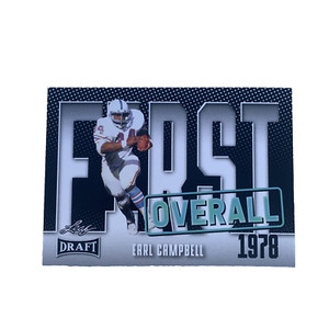 2023 Leaf Draft Football First Overall Card #3 EARL CAMPBELL OILERS Insert