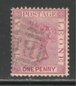 Sierra Leona #23b (A2) SG #24 FVF USADO - 1883 1p Queen Victoria (Rojo Rosa) - Imagen 1 de 1