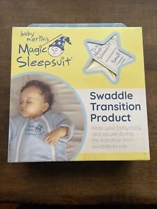 ⚡️Baby Merlin's Magic Sleepsuit Swaddle Wrap Transition 3-6 Months, Fresh Cream