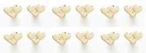 1) Single Fancy Gold Triple Tri Heart Ear Tragus Ring 16g 1/4" Bar 125 Piercing
