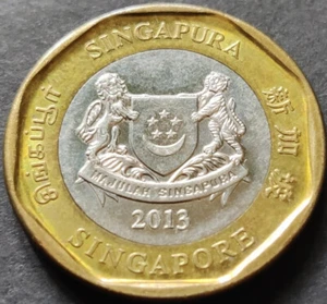 Singapore, 1 Dollar, 2013 (2013-2018), KM# 314,  Bimetallic Coin ( B-750 ) - Picture 1 of 2