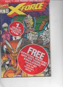 "X-Force #1 - Polybagged con tarjeta de equipo X-Force de Marvel Comics 1991 casi nuevo sellada" - Imagen 1 de 1
