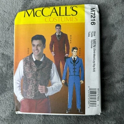 Mccalls Pattern M7216 Sz 34-52 Steampunk Fancy Western Suit Costume Theater - Image 1 of 4