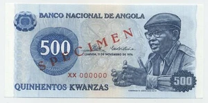 Angola 500 Kwanza 11-11-1976 Pick 112.s UNC Uncirculated Banknote - Picture 1 of 2
