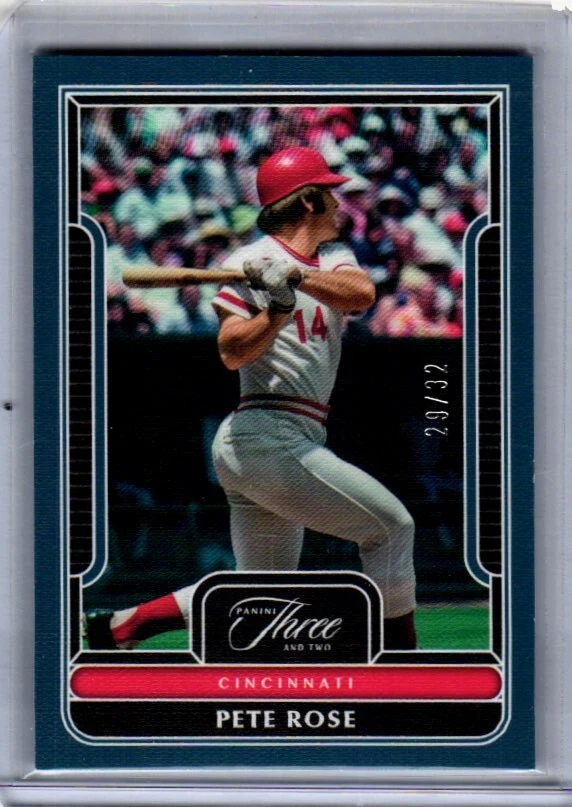Panini Three and Two 2023 - #70 Pete Rose/32 impresión súper corta Foto 1 de 2