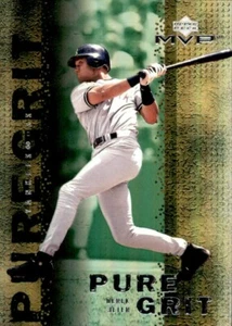 Tarjeta 2000 Upper Deck MVP Pure Grit Derek Jeter G1 New York Yankees - Imagen 1 de 2