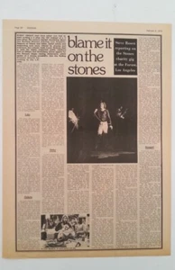 ROLLING STONES 'blame the Stones' 1973  UK ARTICLE / clipping - Bild 1 von 1