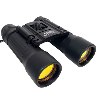 10x25 Black Binoculars w/ Case – Long Prism Telescope Bird Watching spying Games - Image 1 of 4